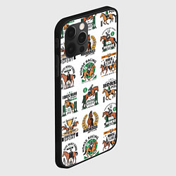 Чехол для iPhone 12 Pro Конный спорт Паттерн, цвет: 3D-черный — фото 2