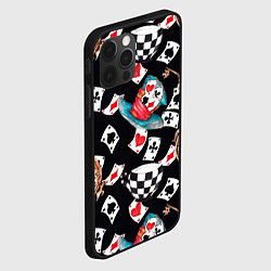Чехол для iPhone 12 Pro Алиса в стране чудес - карты, цвет: 3D-черный — фото 2