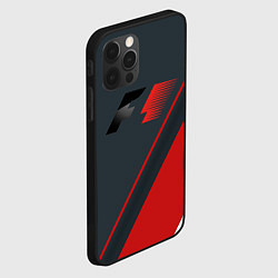Чехол для iPhone 12 Pro F1 Большое лого, цвет: 3D-черный — фото 2