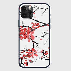 Чехол для iPhone 12 Pro Распустившиеся цветы, цвет: 3D-черный