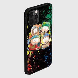 Чехол для iPhone 12 Pro Мультфильм Южный парк персонажи South Park, цвет: 3D-черный — фото 2