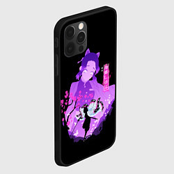 Чехол для iPhone 12 Pro Шинобу Кочо силуэт Клинок рассекающего демонов, цвет: 3D-черный — фото 2