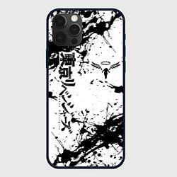 Чехол для iPhone 12 Pro Токийские мстители Tokyo Revengers logo краска, цвет: 3D-черный