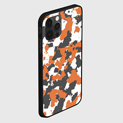 Чехол для iPhone 12 Pro Orange Camo, цвет: 3D-черный — фото 2