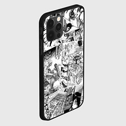 Чехол для iPhone 12 Pro АТАКА ТИТАНОВ СТРАНИЦЫ МАНГИ, цвет: 3D-черный — фото 2