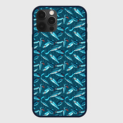 Чехол для iPhone 12 Pro Воблеры рыбки, цвет: 3D-черный