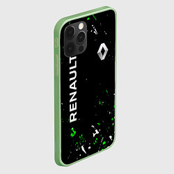 Чехол для iPhone 12 Pro RENAULT брызги, цвет: 3D-салатовый — фото 2