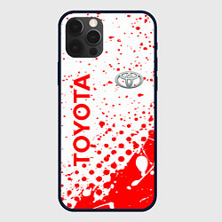 Чехол для iPhone 12 Pro Toyota брызги, цвет: 3D-черный