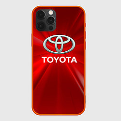 Чехол для iPhone 12 Pro Toyota тойота, цвет: 3D-красный