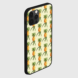 Чехол для iPhone 12 Pro Побеги ананасов, цвет: 3D-черный — фото 2