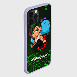 Чехол для iPhone 12 Pro Judy art cyberpunk 2077, цвет: 3D-светло-сиреневый — фото 2