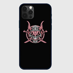 Чехол для iPhone 12 Pro Розовый Демон Самурай, цвет: 3D-черный