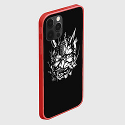 Чехол для iPhone 12 Pro Серебряный Демон, цвет: 3D-красный — фото 2