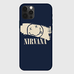 Чехол для iPhone 12 Pro NIRVANA Рок Группа, цвет: 3D-черный