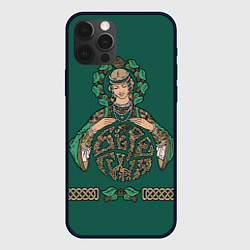 Чехол для iPhone 12 Pro Древнеславянская богиня Берегиня, цвет: 3D-черный