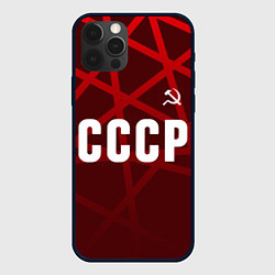 Чехол для iPhone 12 Pro СССР КРАСНЫЕ ЛИНИИ, цвет: 3D-черный