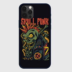 Чехол для iPhone 12 Pro SKULL PUNK Панк, цвет: 3D-черный