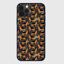 Чехол для iPhone 12 Pro Немецкие Военные Овчарки Кинолог, цвет: 3D-черный