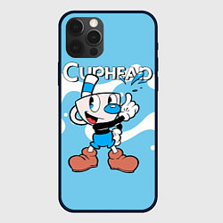 Чехол для iPhone 12 Pro Cuphead синяя чашечка, цвет: 3D-черный