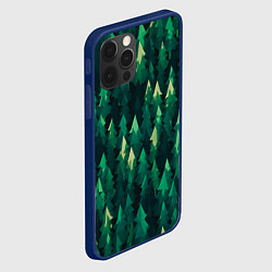 Чехол для iPhone 12 Pro Еловый лес spruce forest, цвет: 3D-тёмно-синий — фото 2