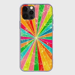 Чехол для iPhone 12 Pro Геометрический паттерн Retro, цвет: 3D-светло-сиреневый