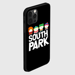 Чехол для iPhone 12 Pro Южный парк мультфильм - персонажи, цвет: 3D-черный — фото 2
