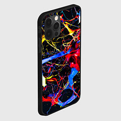 Чехол для iPhone 12 Pro Импрессионизм Vanguard neon pattern, цвет: 3D-черный — фото 2