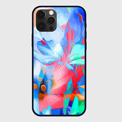 Чехол для iPhone 12 Pro Fashion floral pattern, цвет: 3D-черный