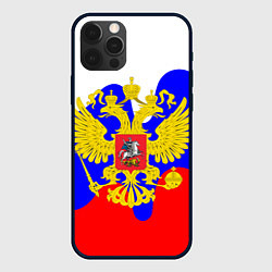 Чехол для iPhone 12 Pro Герб россии герб, цвет: 3D-черный