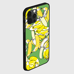 Чехол для iPhone 12 Pro Banana pattern Summer Food, цвет: 3D-черный — фото 2