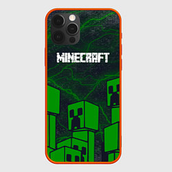 Чехол для iPhone 12 Pro Minecraft майнкрафт Зомби, цвет: 3D-красный