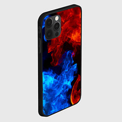 Чехол для iPhone 12 Pro Огонь - Вода Инь - Янь, цвет: 3D-черный — фото 2