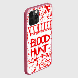 Чехол для iPhone 12 Pro Vampire The Masquerade Bloodhunt, лого, цвет: 3D-малиновый — фото 2