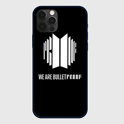 Чехол для iPhone 12 Pro BTS WE ARE BULLETPROOF БТС - мы пуленепробиваемые, цвет: 3D-черный