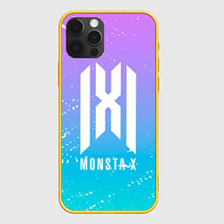 Чехол для iPhone 12 Pro Monsta x neon, цвет: 3D-желтый