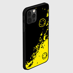 Чехол для iPhone 12 Pro Nirvana смайл, цвет: 3D-черный — фото 2