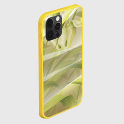 Чехол для iPhone 12 Pro Абстрактные ирисы, цвет: 3D-желтый — фото 2