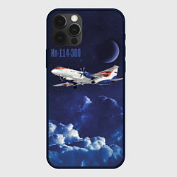 Чехол для iPhone 12 Pro Пассажирский самолет Ил-114-300, цвет: 3D-черный