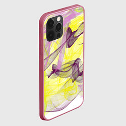 Чехол для iPhone 12 Pro Абстракция Желтый и розовый Дополнение Коллекция G, цвет: 3D-малиновый — фото 2