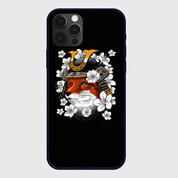Чехол для iPhone 12 Pro Лис Самурай, цвет: 3D-черный