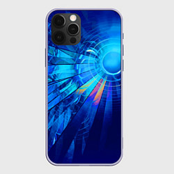 Чехол для iPhone 12 Pro Неоновый фрактальный хвост кометы Абстракция Neon, цвет: 3D-светло-сиреневый