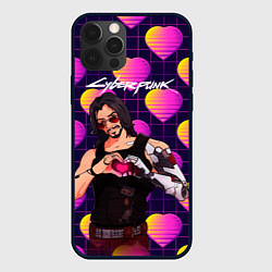 Чехол для iPhone 12 Pro Сердечко Johnny cyberpunk2077, цвет: 3D-черный