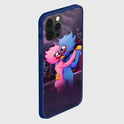 Чехол для iPhone 12 Pro POPPY PLAYTIME Влюбленные Хагги Вагги и Кисси Мисс, цвет: 3D-тёмно-синий — фото 2