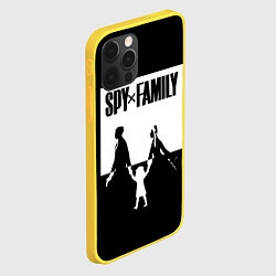 Чехол для iPhone 12 Pro Spy x Family: Семья шпиона черно-белая, цвет: 3D-желтый — фото 2