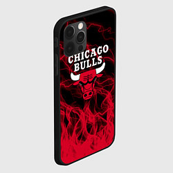 Чехол для iPhone 12 Pro CHICAGO BULLS ЧИКАГО БУЛЛС МОЛНИИ, цвет: 3D-черный — фото 2