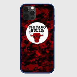 Чехол для iPhone 12 Pro CHICAGO BULLS ЧИКАГО БУЛЛС NBA, цвет: 3D-тёмно-синий