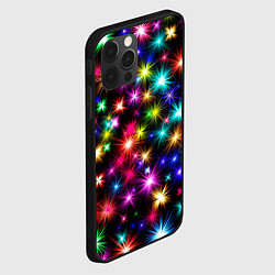 Чехол для iPhone 12 Pro ЦВЕТНЫЕ ЗВЕЗДЫ COLORED STARS, цвет: 3D-черный — фото 2