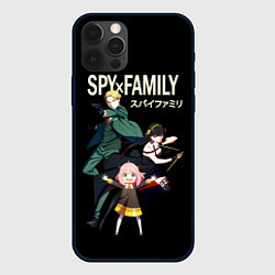 Чехол для iPhone 12 Pro SPY FAMILY Семья Шпиона, персонажи, цвет: 3D-черный