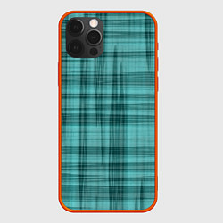 Чехол для iPhone 12 Pro Клетчатый узор цвета морской волны checkered patte, цвет: 3D-красный