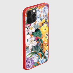 Чехол для iPhone 12 Pro Цветы Красочный Лакфиоль, цвет: 3D-красный — фото 2